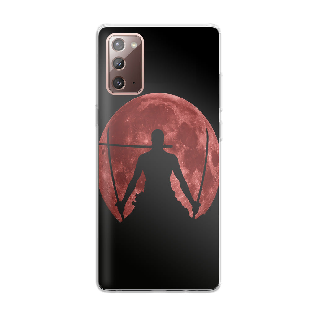 Silhouette Of Zoro In Santoryu Mode Galaxy Note 20 Case