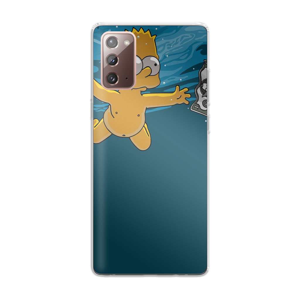 Bart Swimming For Money Galaxy Note 20 Case