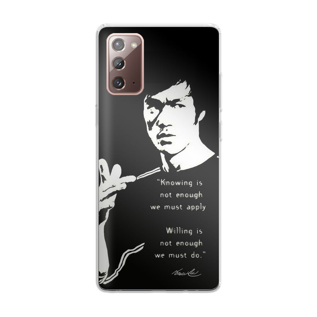 Bruce Lee Quotes Galaxy Note 20 Case