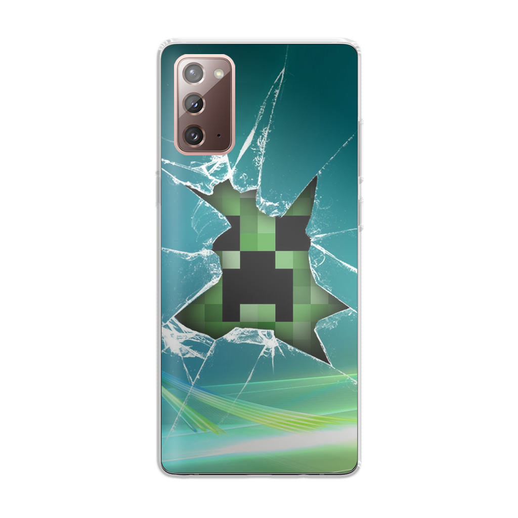 Creeper Glass Broken Green Galaxy Note 20 Case