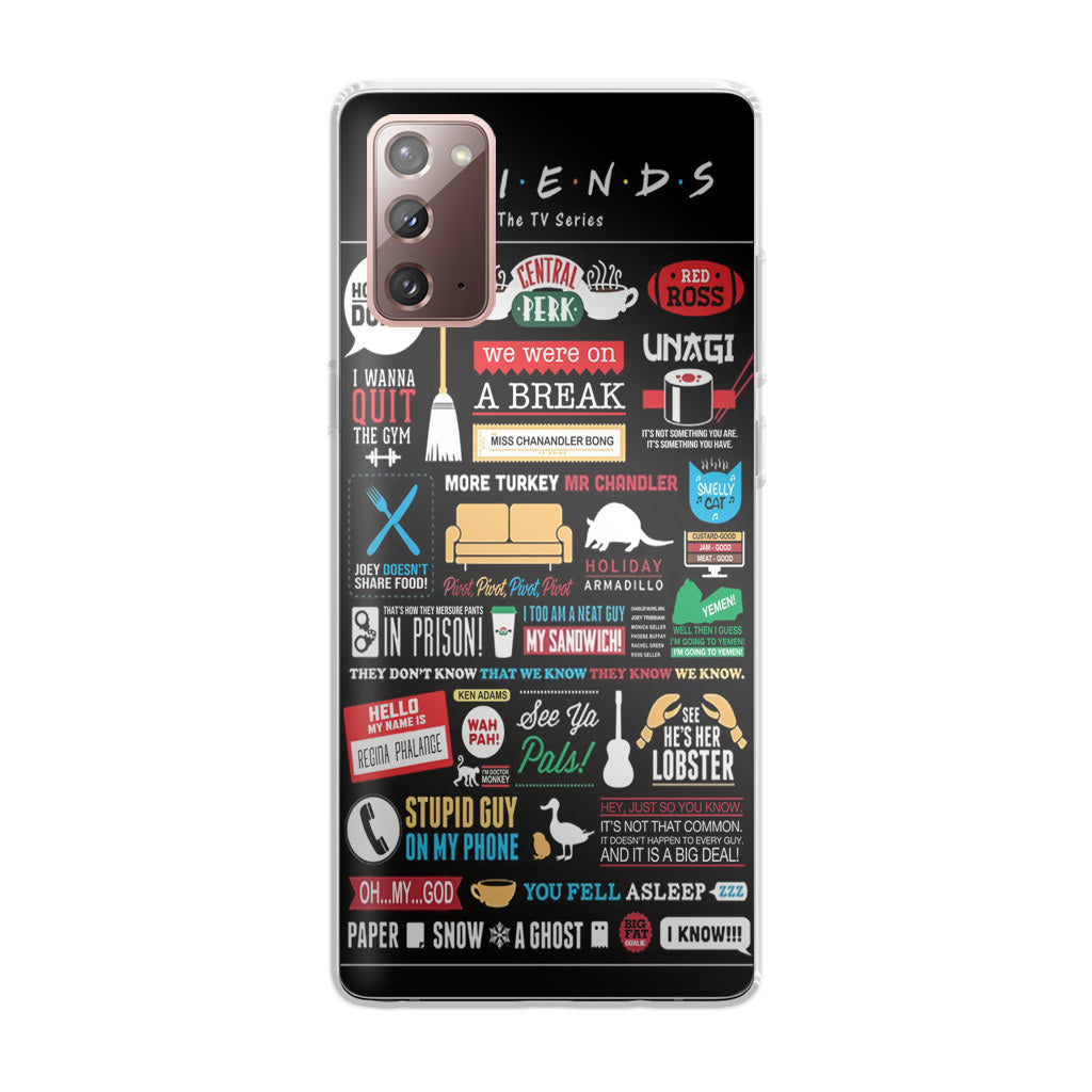 Friends TV Show Quotes Poster Galaxy Note 20 Case