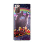 LLama And Sloth On Space Galaxy Note 20 Case