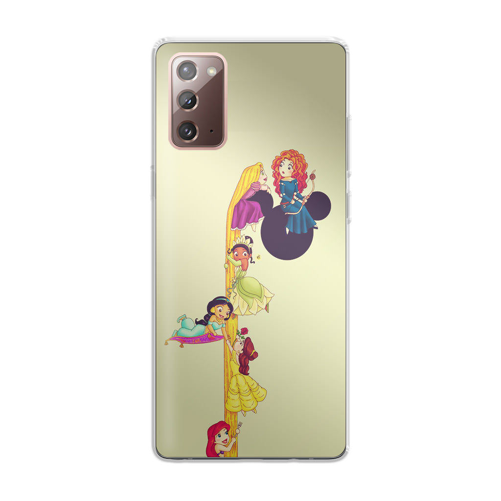 Princesses Climbing Rapunzel's Hair Galaxy Note 20 Case