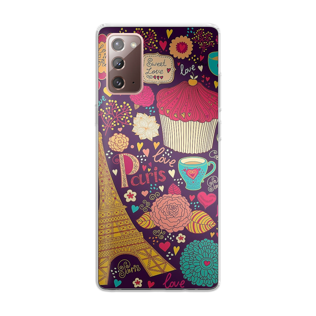 Vintage Love In Paris Galaxy Note 20 Case