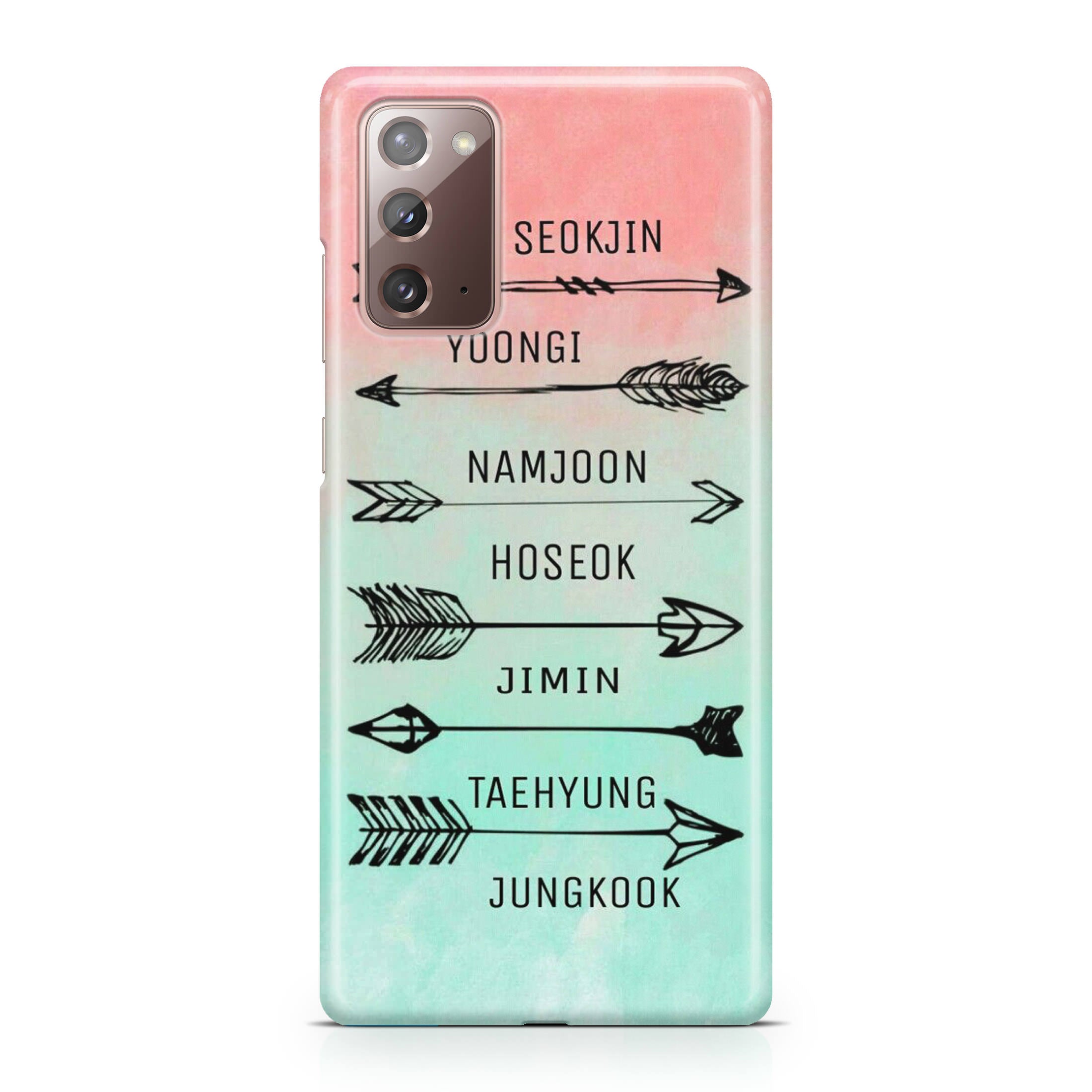 BTS Members Name Galaxy Note 20 Case