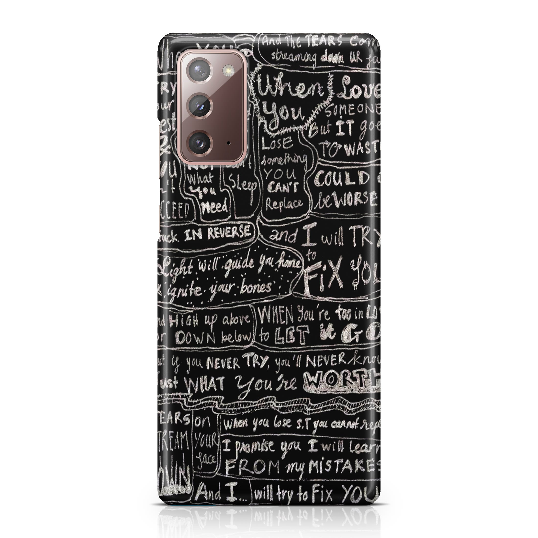 Fix You Lyrics Galaxy Note 20 Case