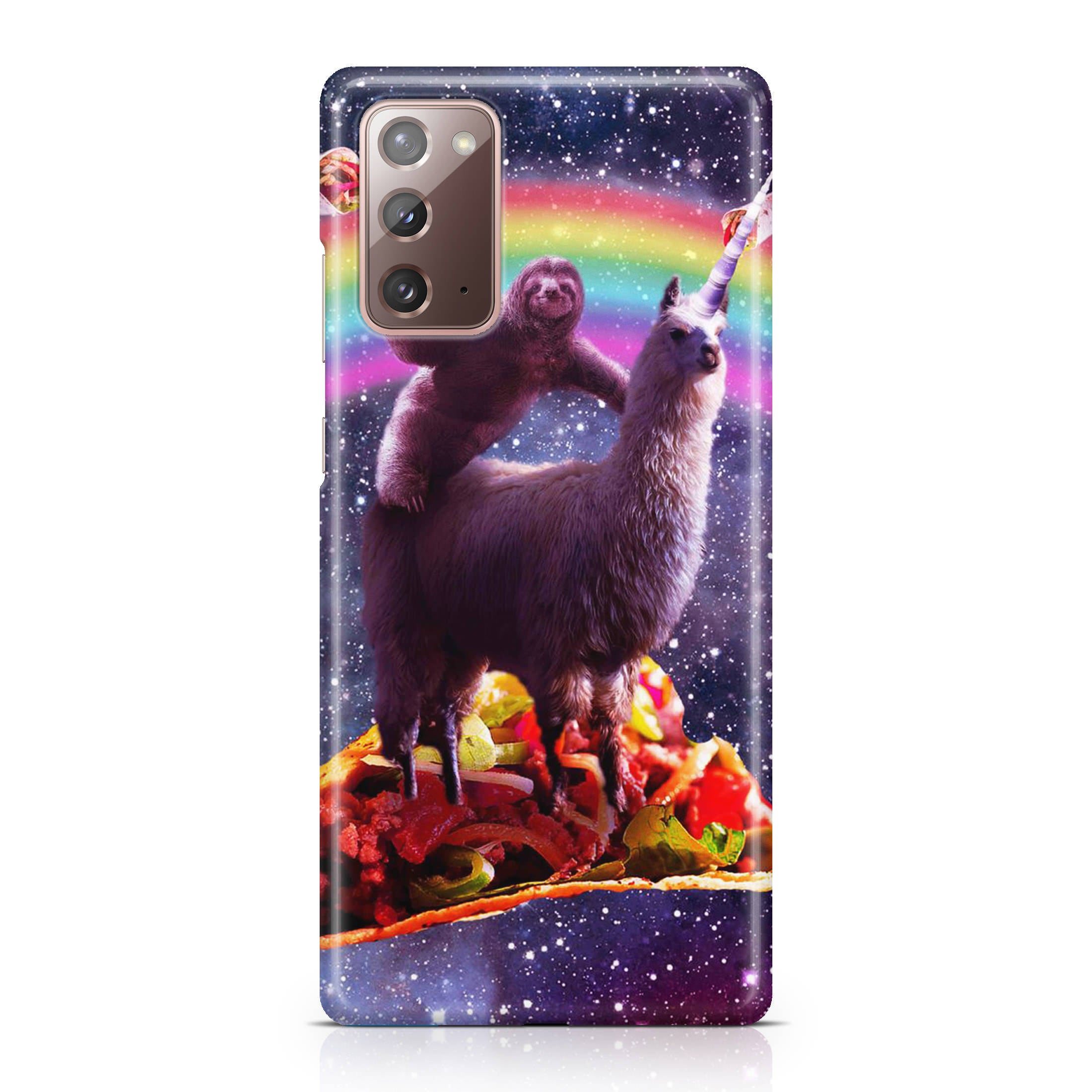LLama And Sloth On Space Galaxy Note 20 Case