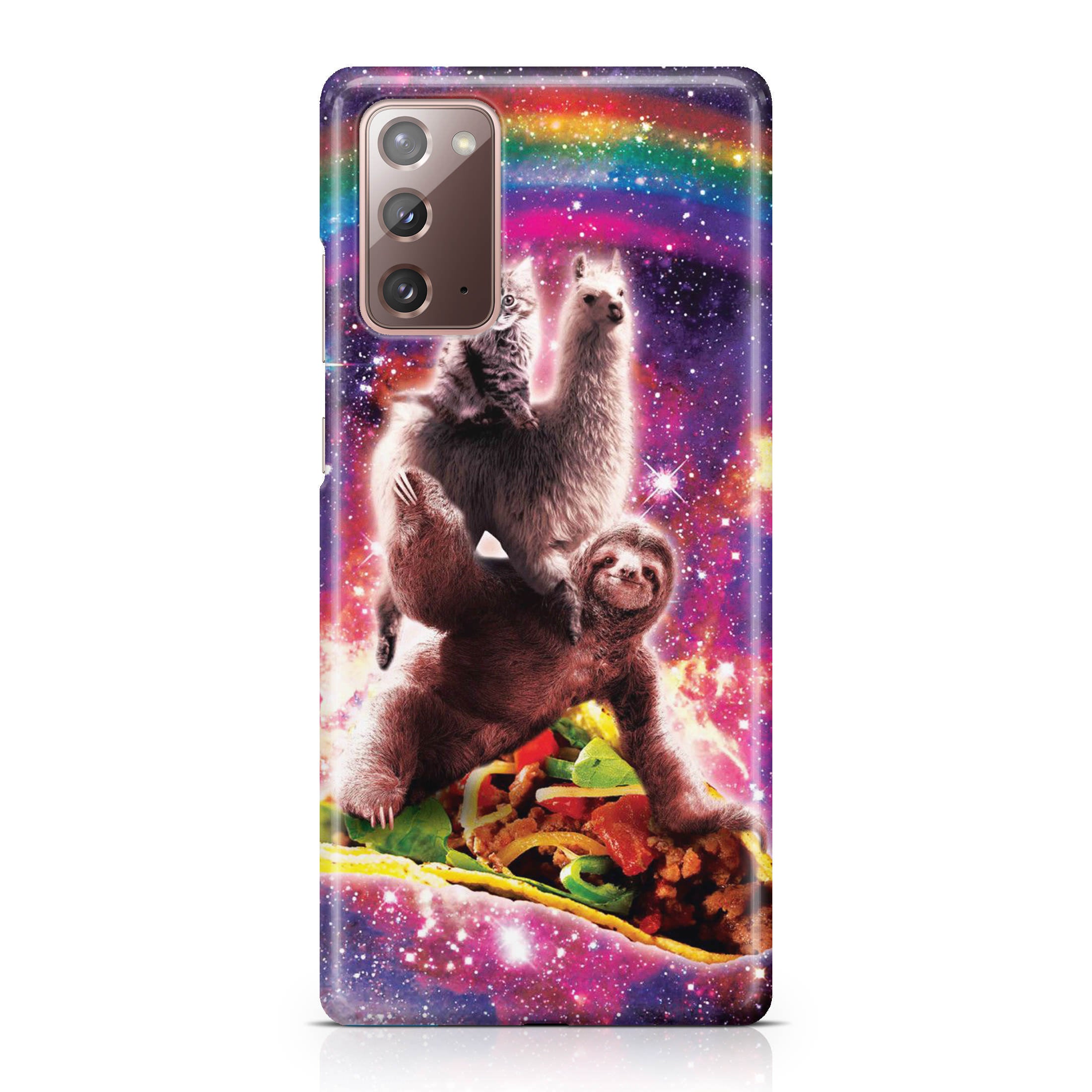 LLama Sloth And Cat Playing Together Galaxy Note 20 Case