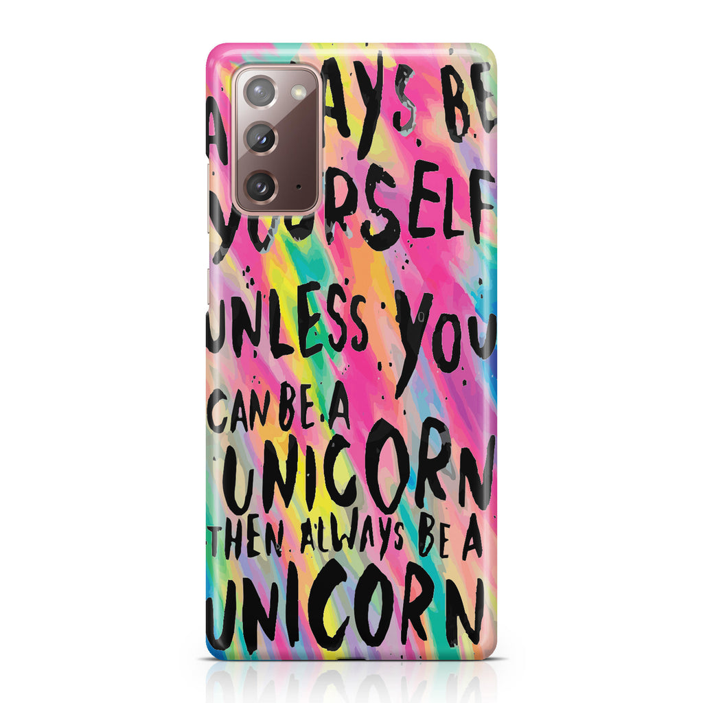 Rainbow Unicorn Quote Galaxy Note 20 Case