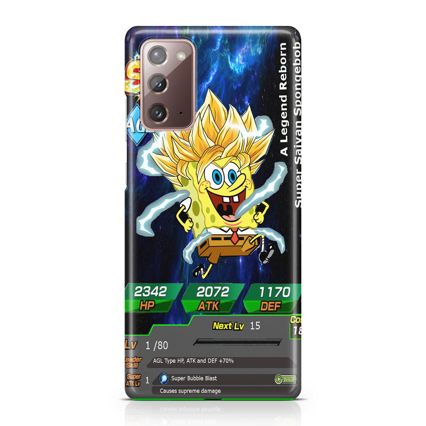 Super Saiyan Spongebob Card Galaxy Note 20 Case