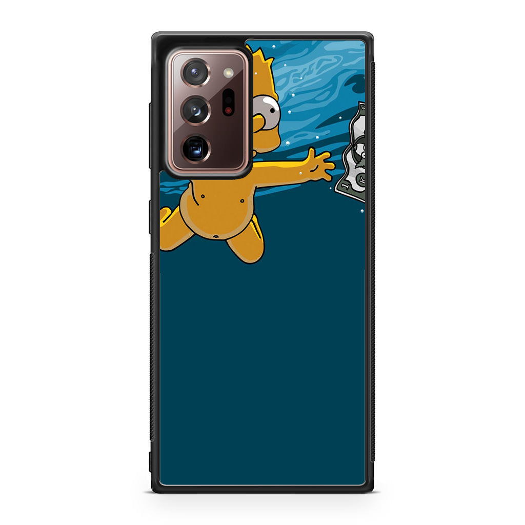 Bart Swimming For Money Galaxy Note 20 Ultra Case