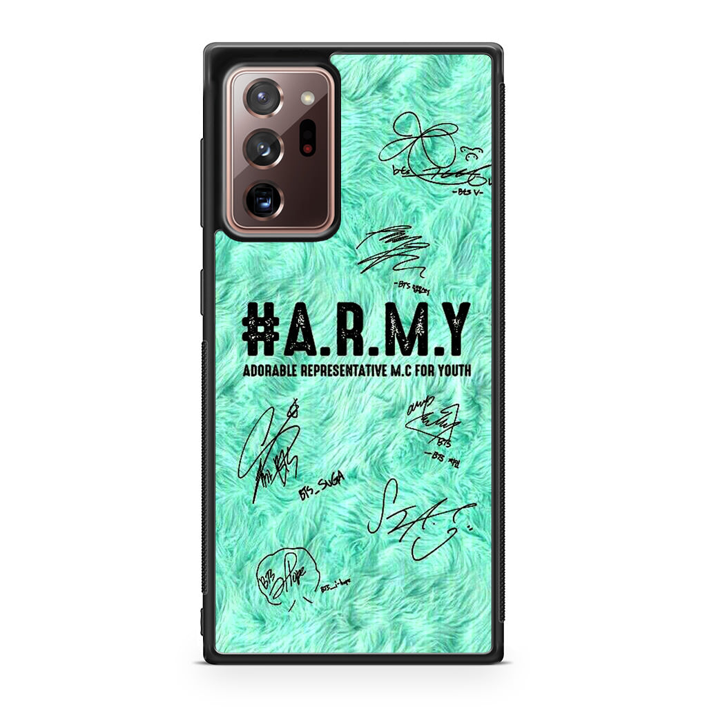 BTS Army Signature Galaxy Note 20 Ultra Case