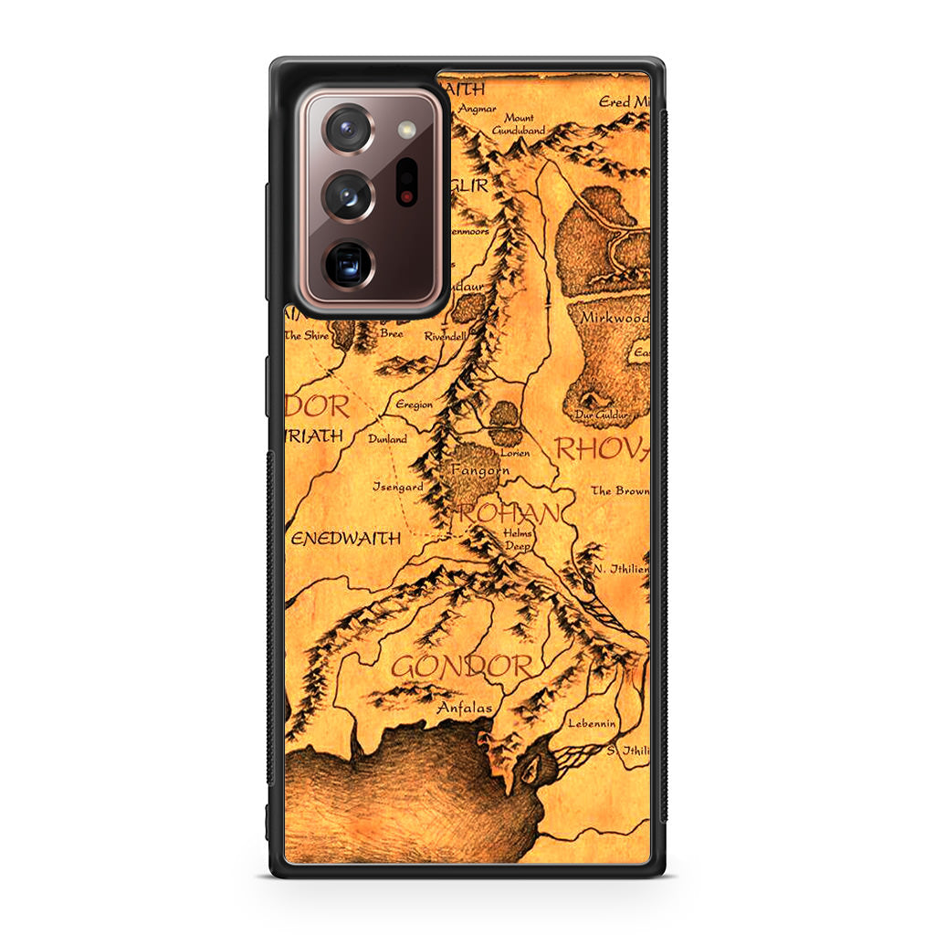 Middle Earth Map Hobbit Galaxy Note 20 Ultra Case