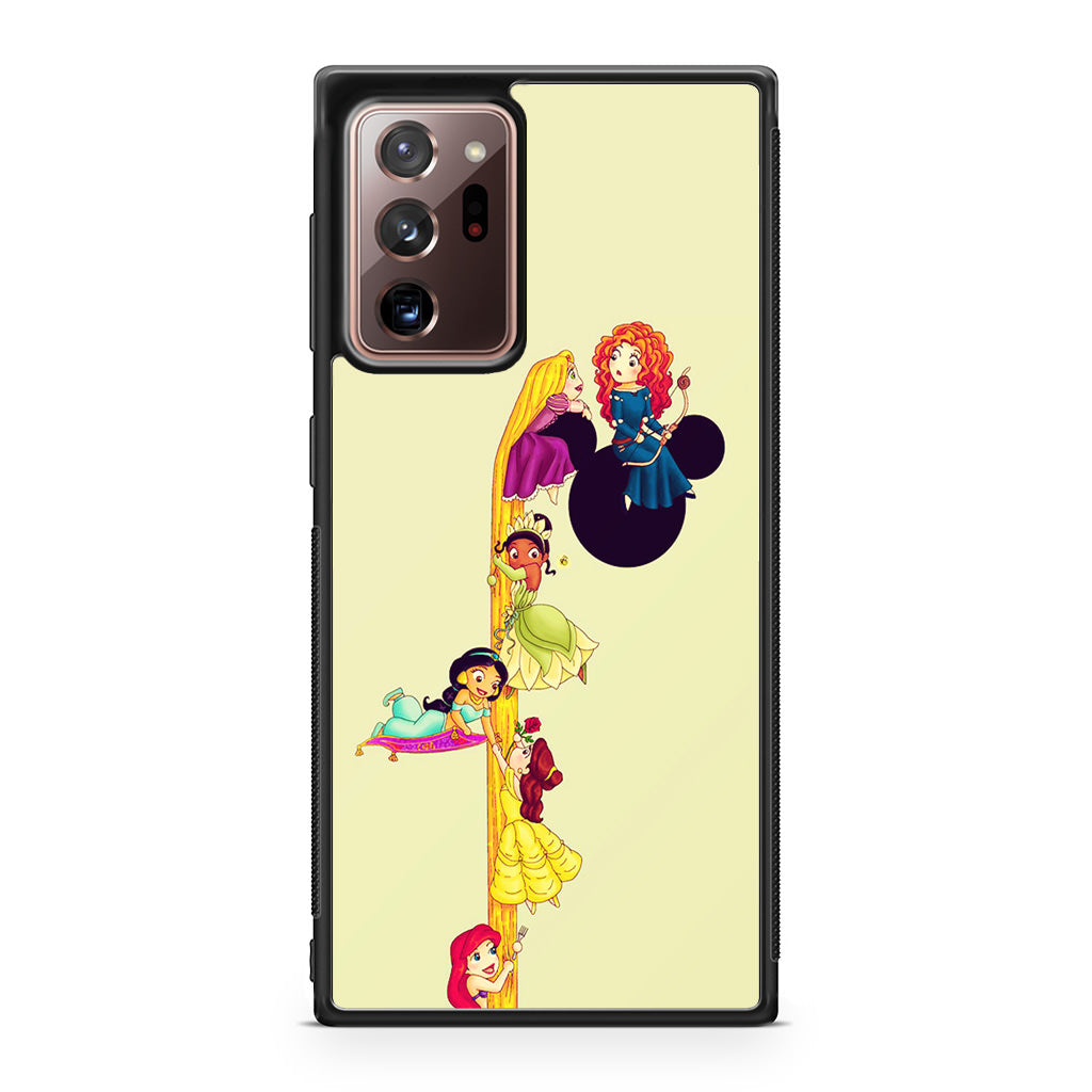 Princesses Climbing Rapunzel's Hair Galaxy Note 20 Ultra Case