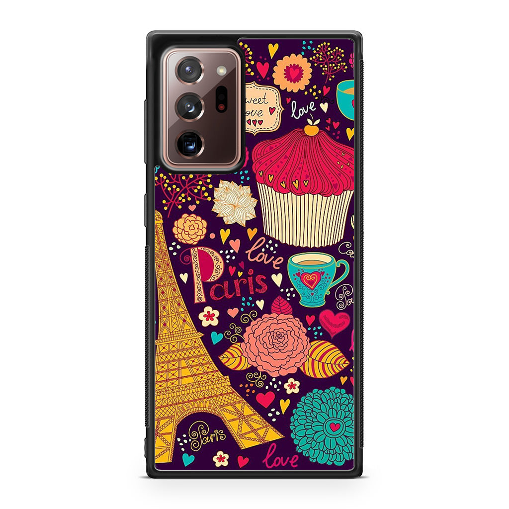 Vintage Love In Paris Galaxy Note 20 Ultra Case