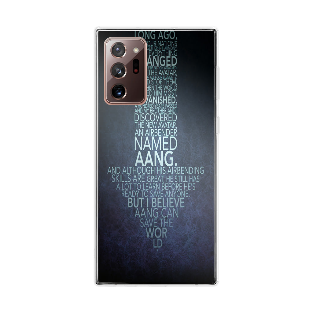 Avatar Quotes Galaxy Note 20 Ultra Case
