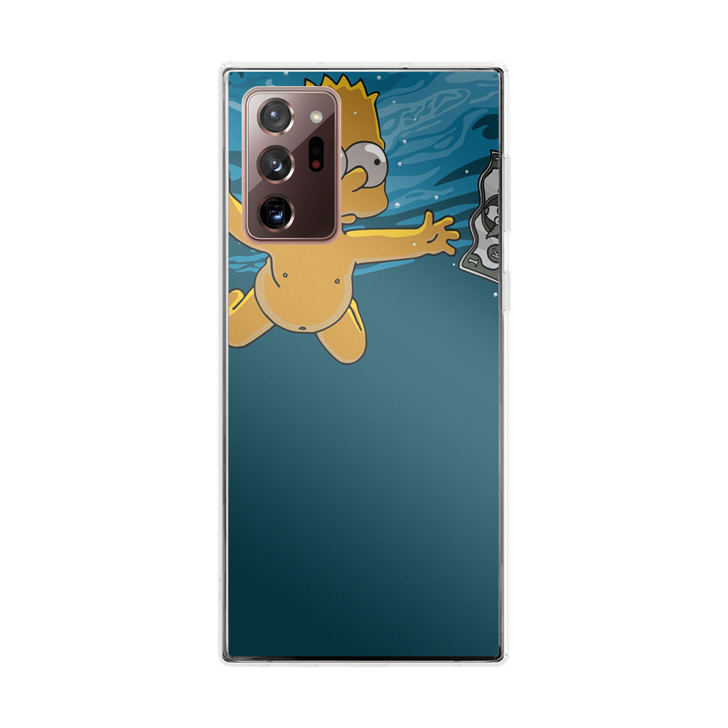 Bart Swimming For Money Galaxy Note 20 Ultra Case