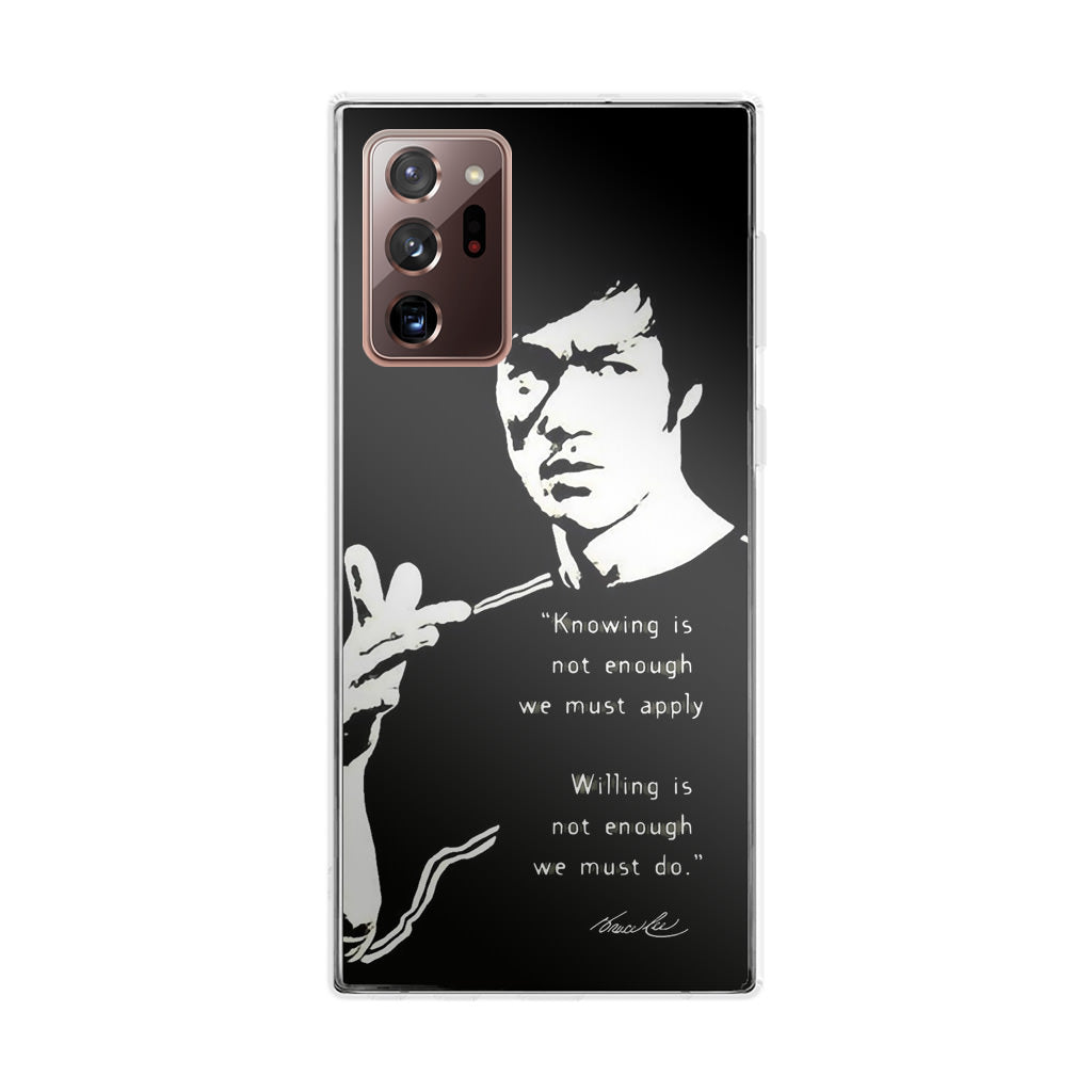 Bruce Lee Quotes Galaxy Note 20 Ultra Case