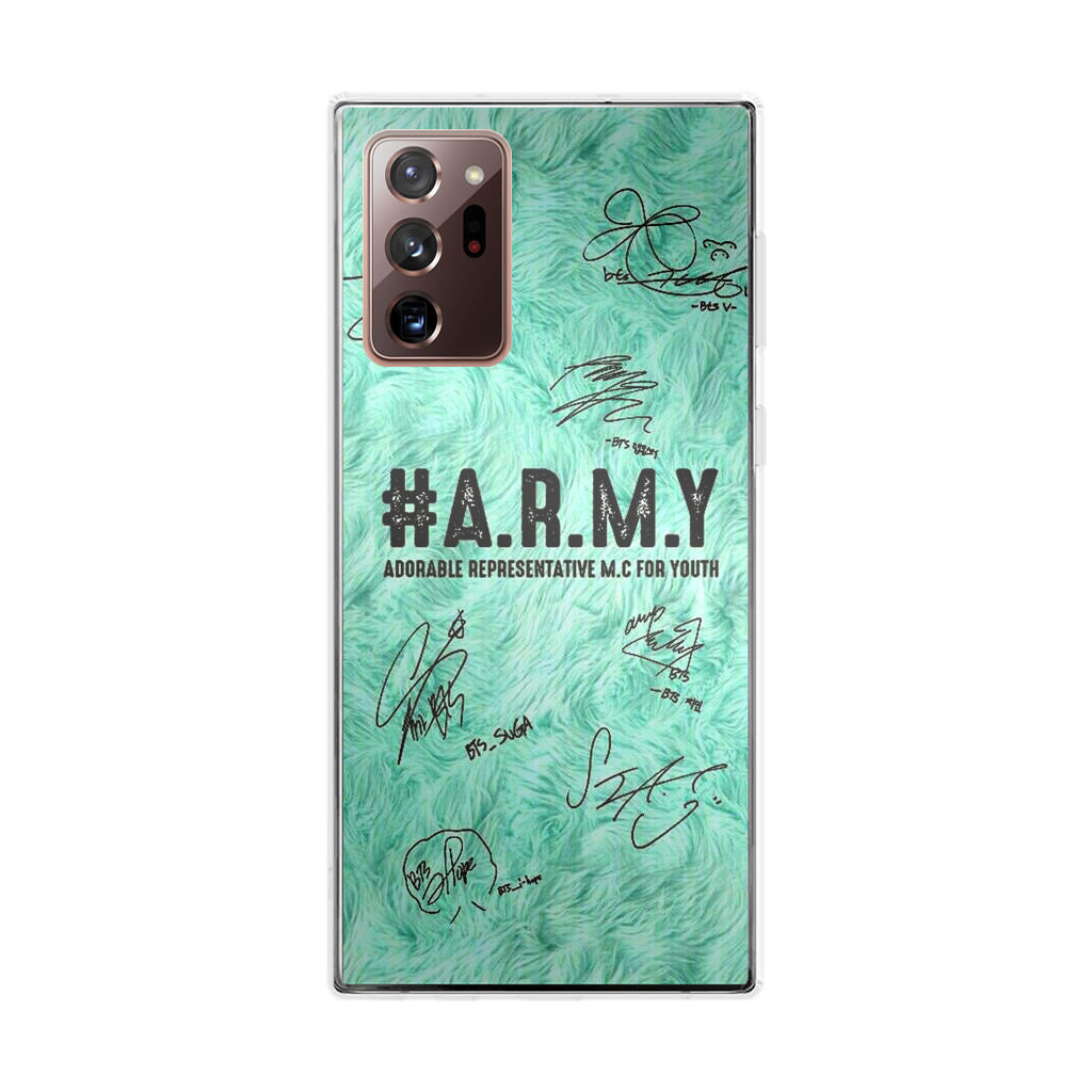 BTS Army Signature Galaxy Note 20 Ultra Case