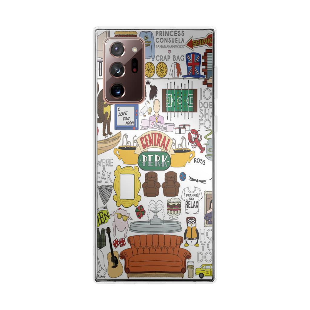 Friends TV Show Central Perk Sticker Galaxy Note 20 Ultra Case