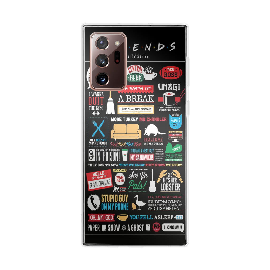 Friends TV Show Quotes Poster Galaxy Note 20 Ultra Case