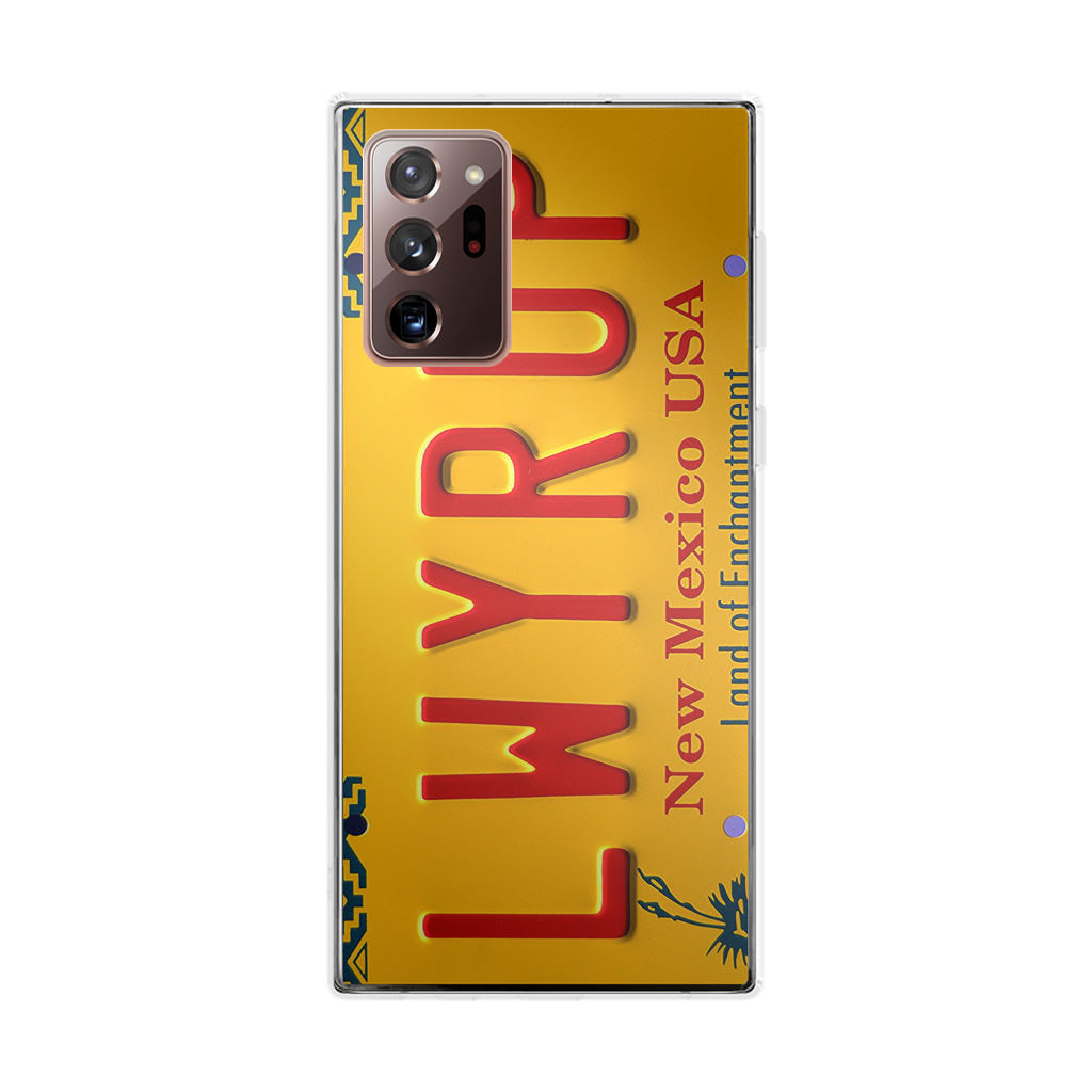 LWYRUP License Plate Galaxy Note 20 Ultra Case