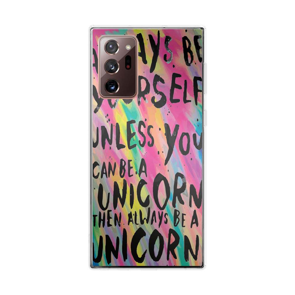 Rainbow Unicorn Quote Galaxy Note 20 Ultra Case