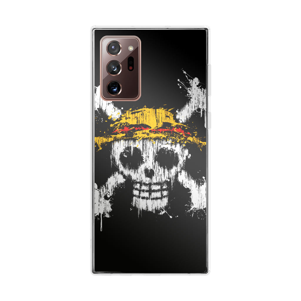 Straw Hat Pirate Logo Paint Galaxy Note 20 Ultra Case