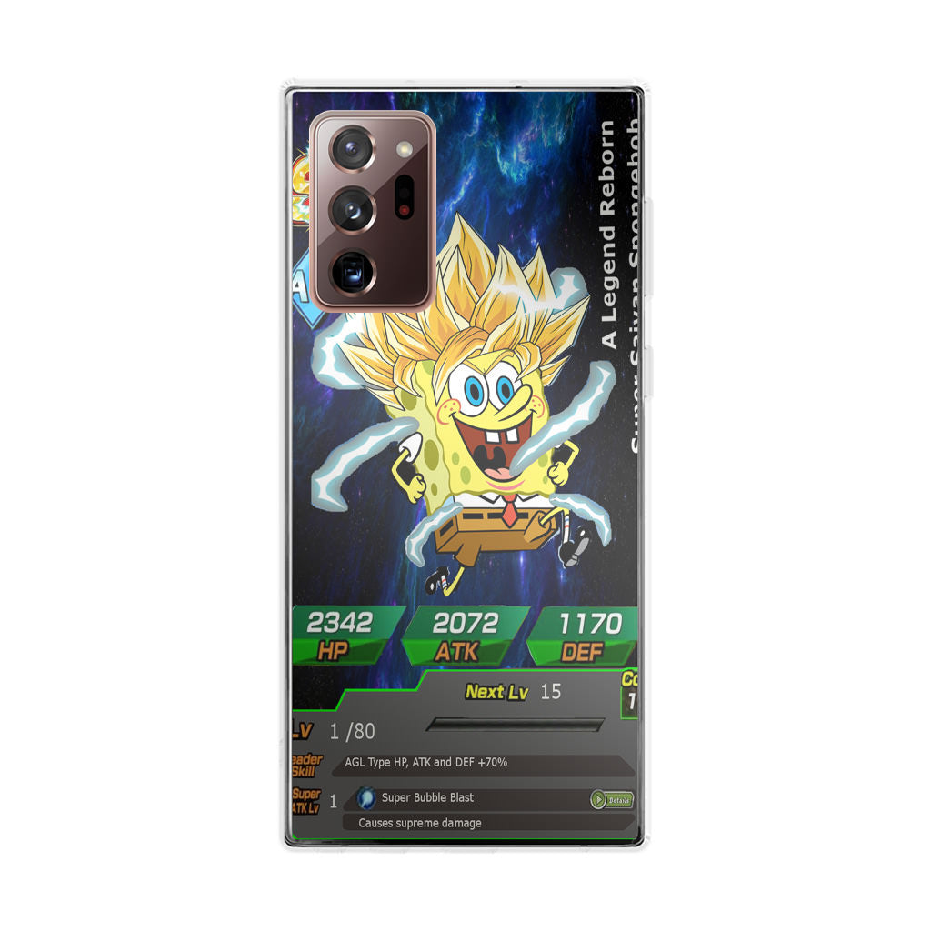 Super Saiyan Spongebob Card Galaxy Note 20 Ultra Case