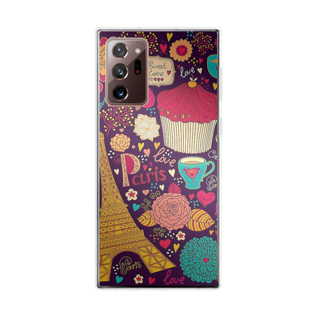 Vintage Love In Paris Galaxy Note 20 Ultra Case