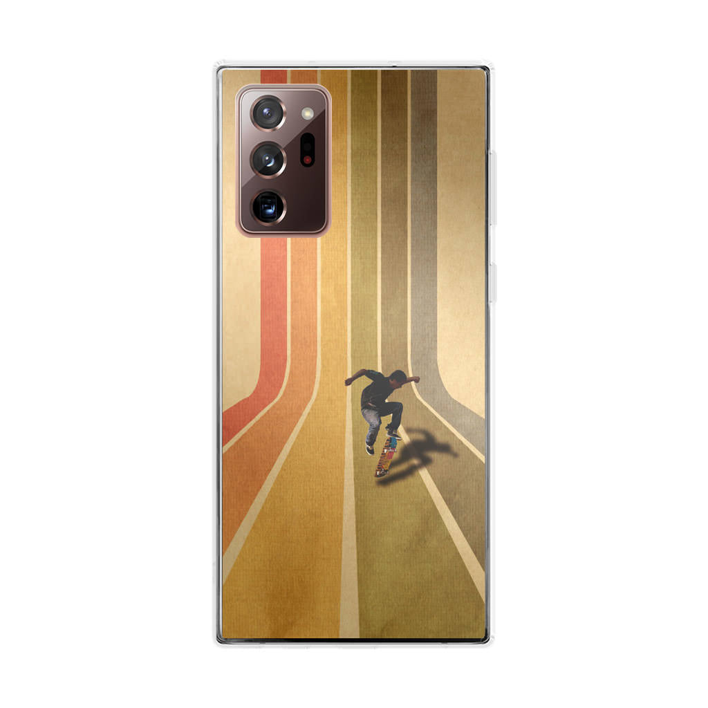 Vintage Skateboard On Colorful Stipe Galaxy Note 20 Ultra Case