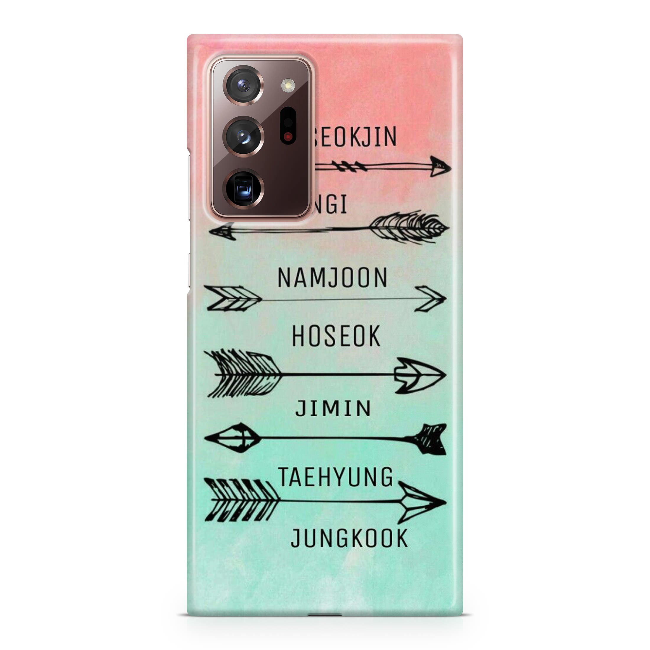 BTS Members Name Galaxy Note 20 Ultra Case