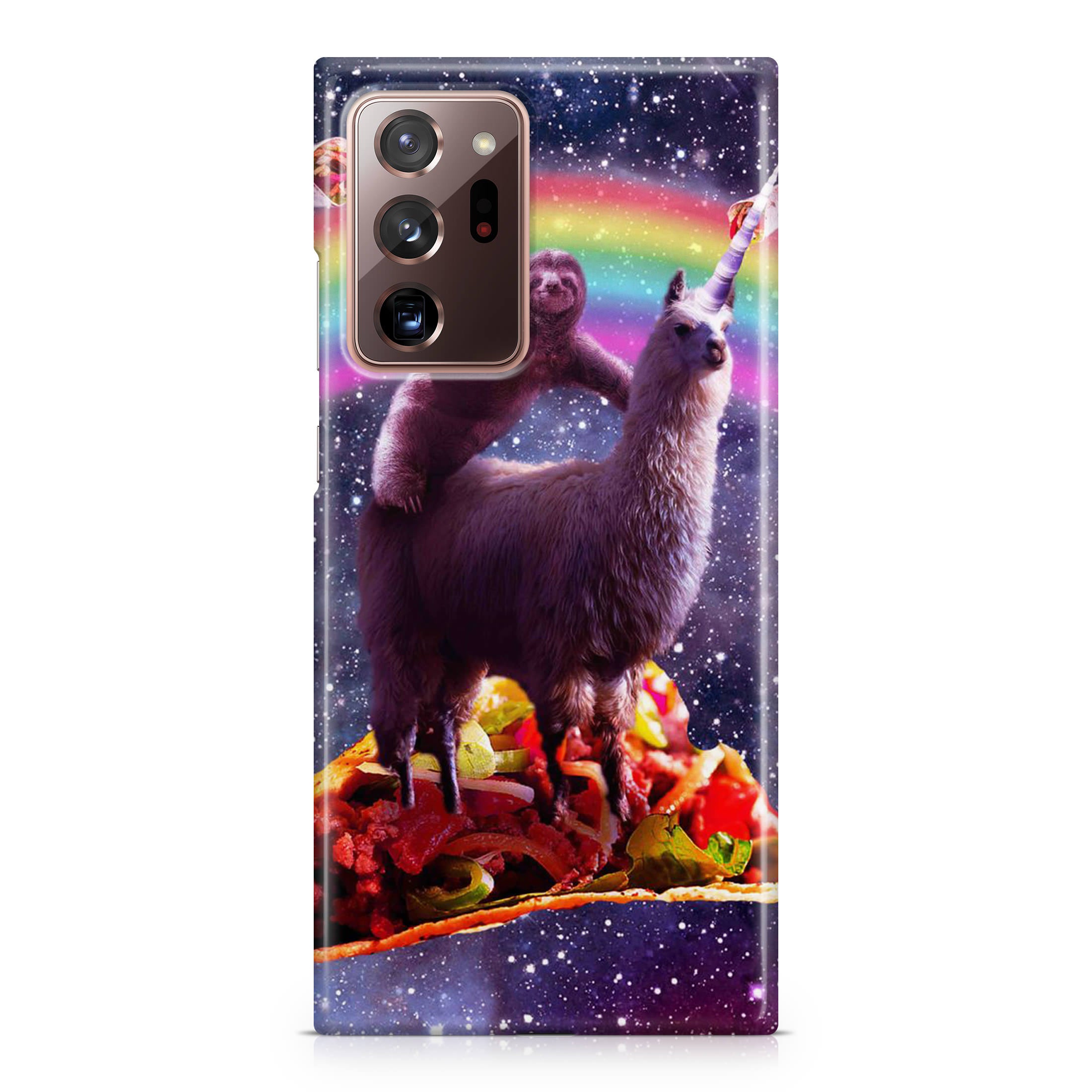 LLama And Sloth On Space Galaxy Note 20 Ultra Case