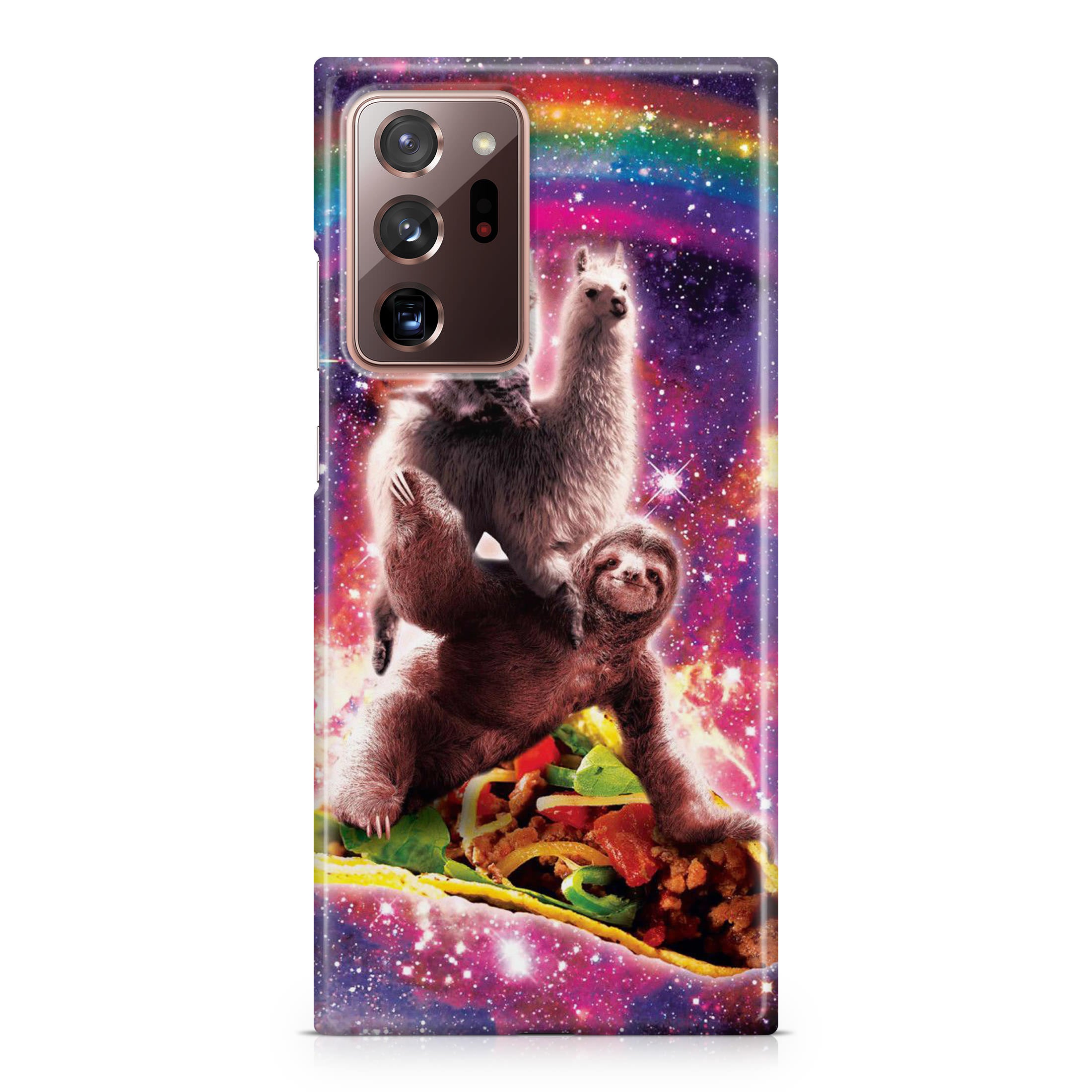 LLama Sloth And Cat Playing Together Galaxy Note 20 Ultra Case