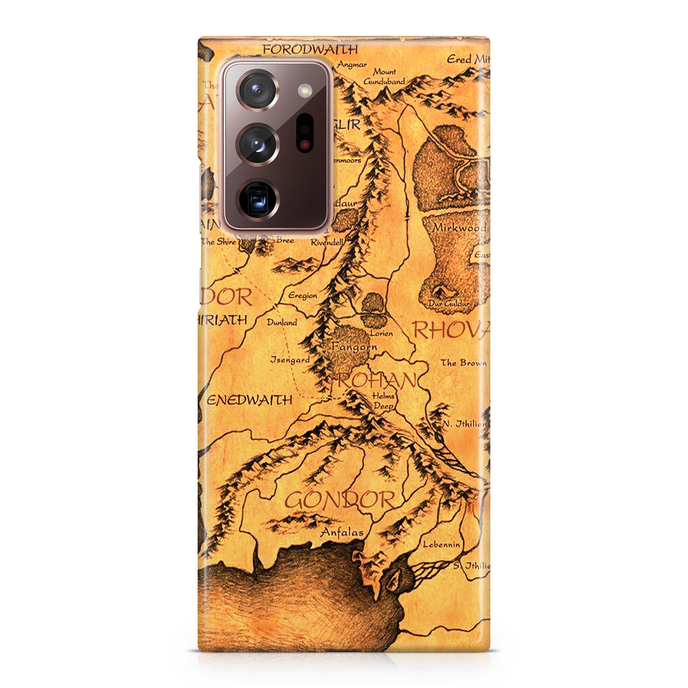 Middle Earth Map Hobbit Galaxy Note 20 Ultra Case