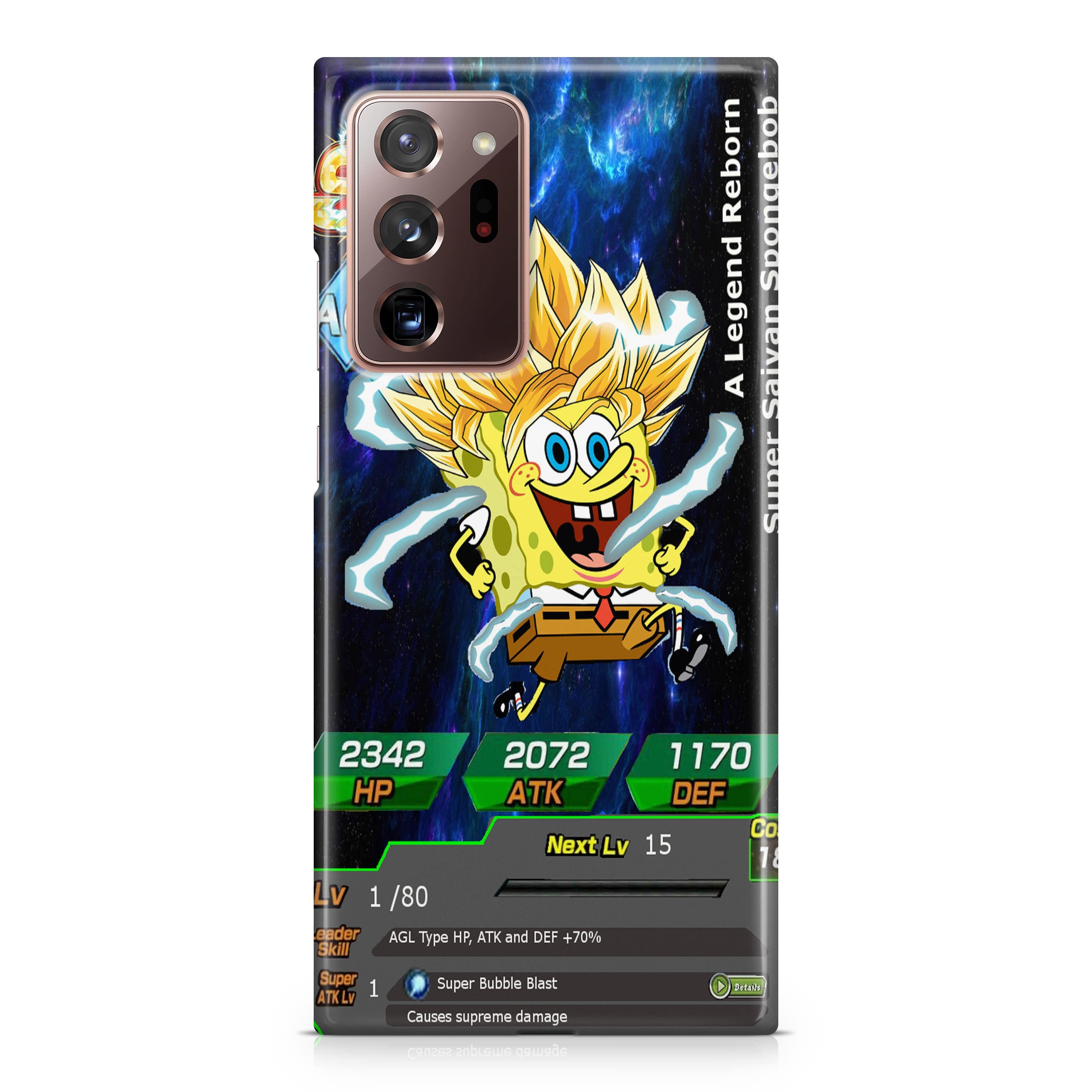 Super Saiyan Spongebob Card Galaxy Note 20 Ultra Case