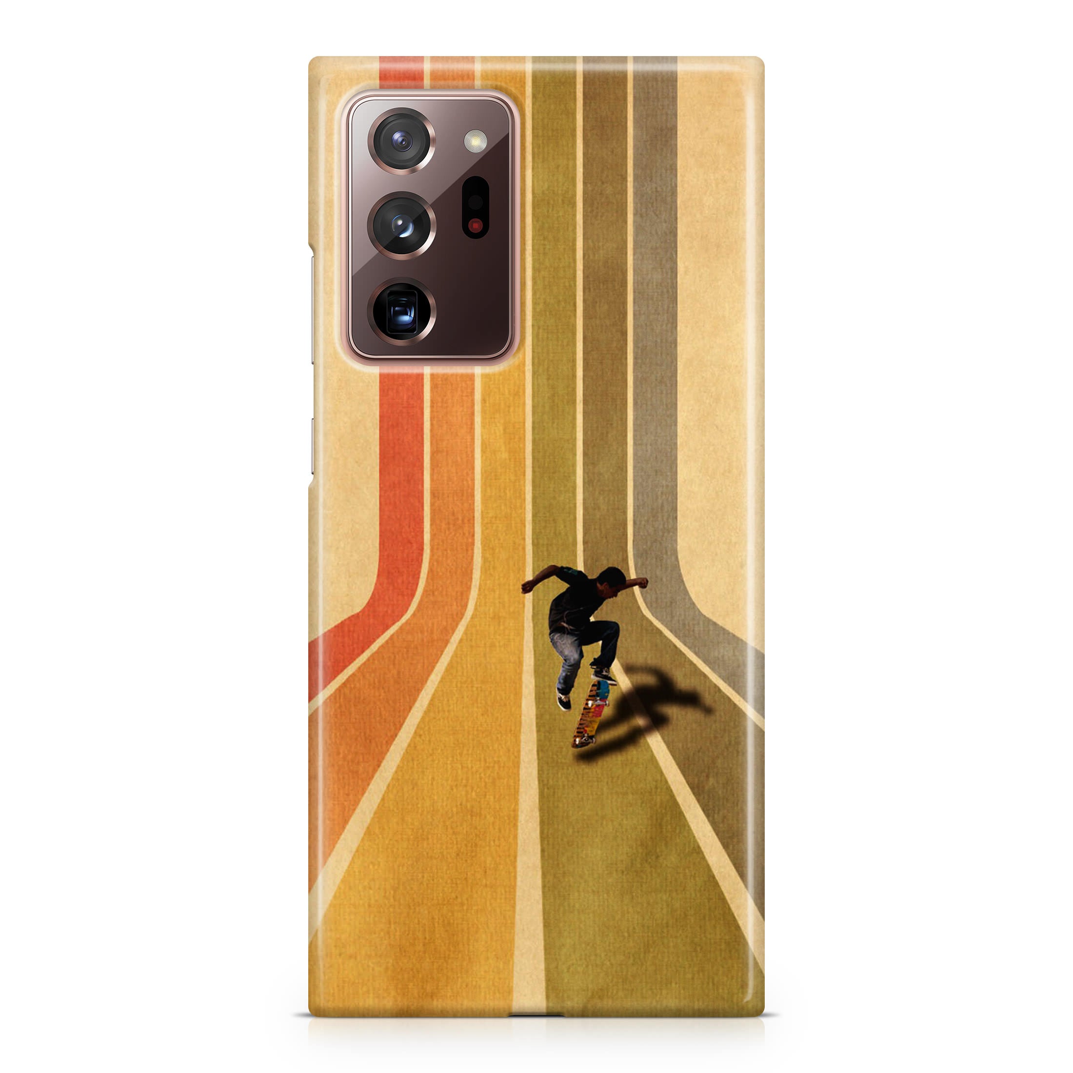 Vintage Skateboard On Colorful Stipe Galaxy Note 20 Ultra Case