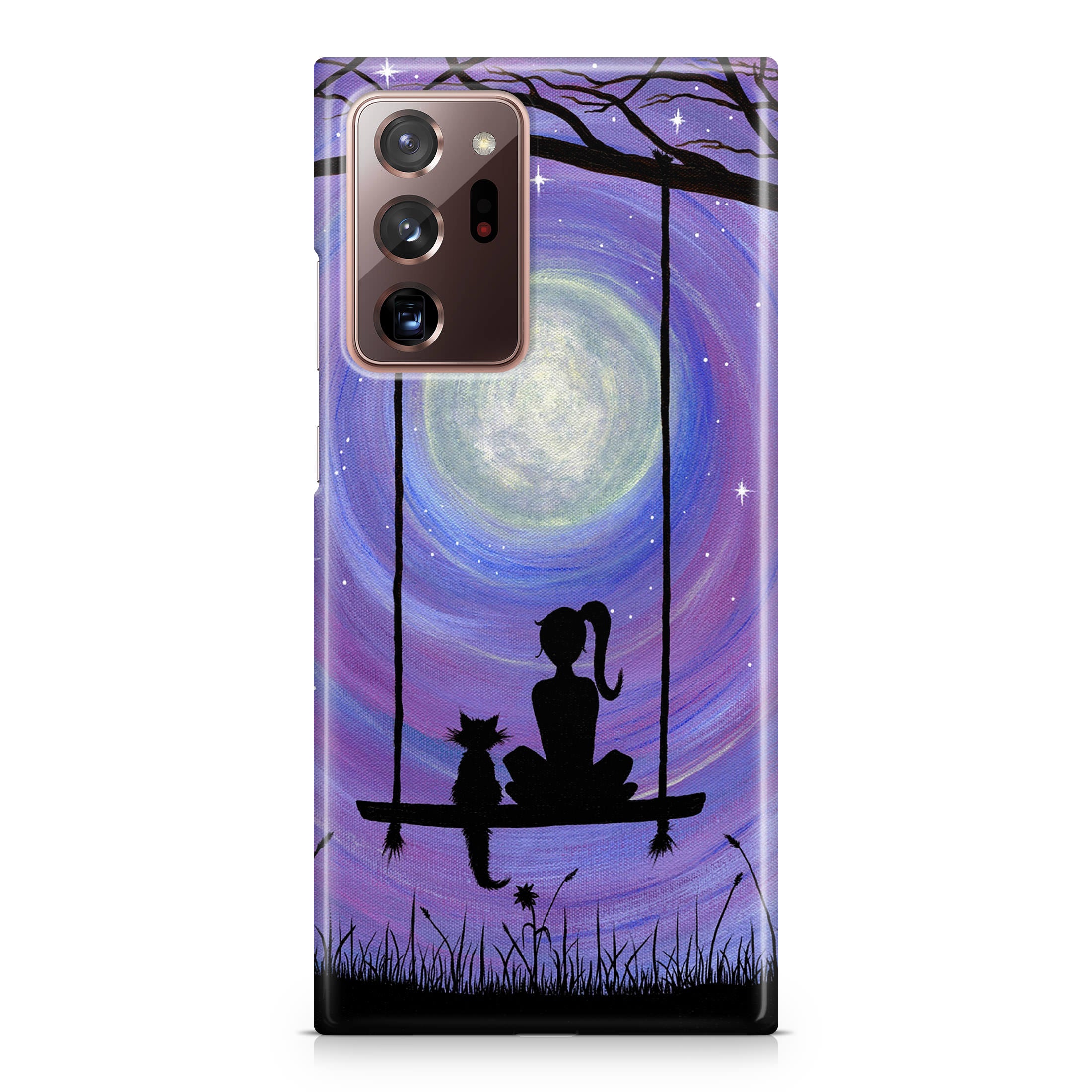 Girl Cat and Moon Galaxy Note 20 Ultra Case