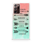 BTS Members Name Galaxy Note 20 Ultra Case