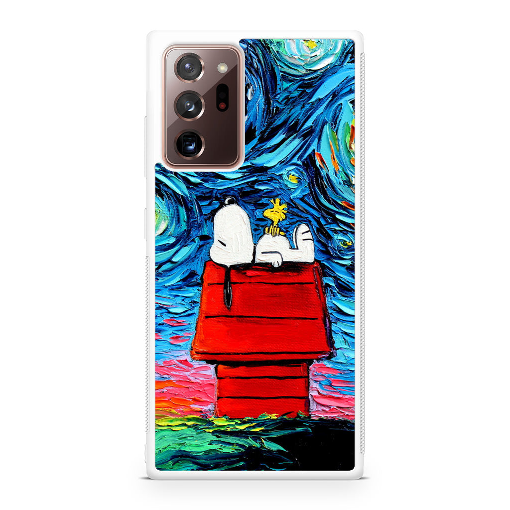 Dog Lying Under Starry Night Van Gogh Galaxy Note 20 Ultra Case