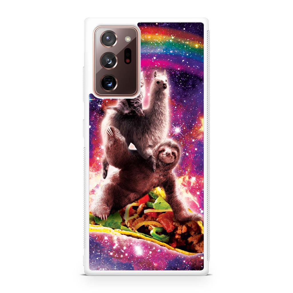 LLama Sloth And Cat Playing Together Galaxy Note 20 Ultra Case