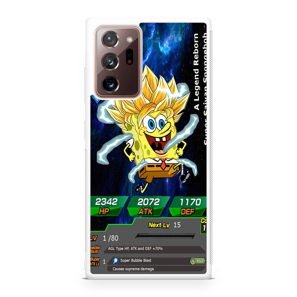 Super Saiyan Spongebob Card Galaxy Note 20 Ultra Case