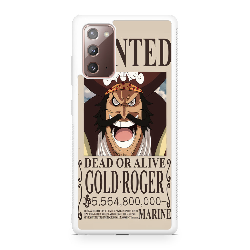 Gold Roger Bounty Galaxy Note 20 Case