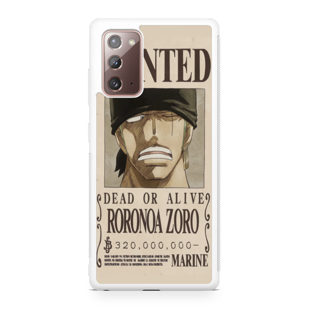 Roronoa Zoro Bounty Galaxy Note 20 Case