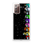 Among Us Crewmate Galaxy Note 20 Case
