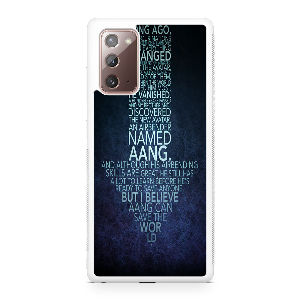 Avatar Quotes Galaxy Note 20 Case