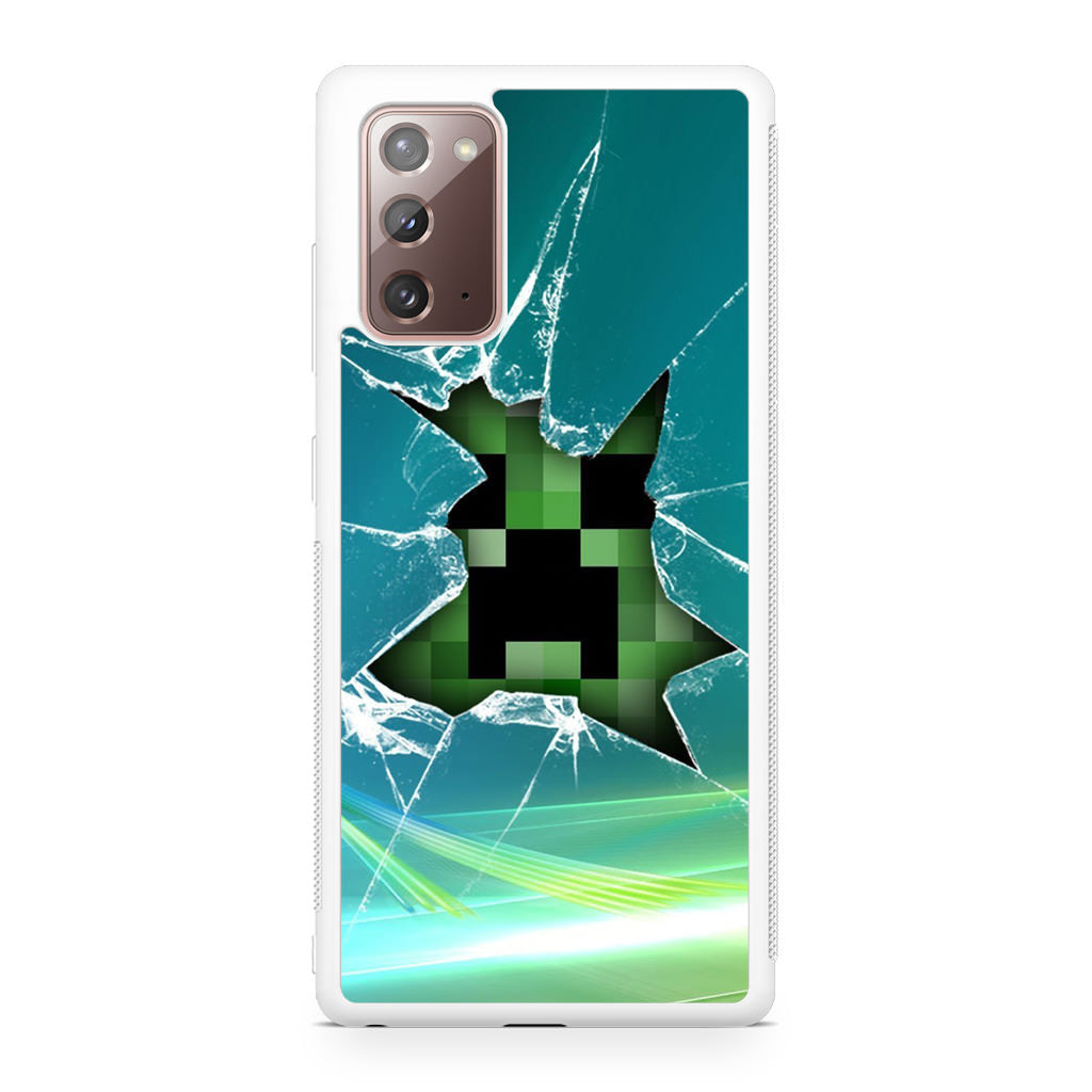 Creeper Glass Broken Green Galaxy Note 20 Case