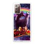 LLama And Sloth On Space Galaxy Note 20 Case