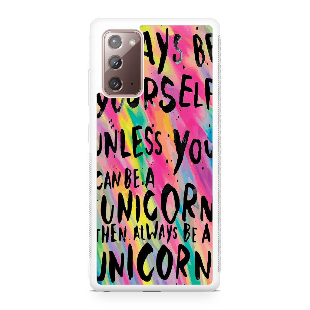Rainbow Unicorn Quote Galaxy Note 20 Case