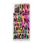 Rainbow Unicorn Quote Galaxy Note 20 Case